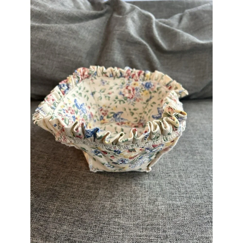 2003 Longaberger Liner for Small Easter Basket Spring Floral Ruffle Liner Only - Picture 4 of 7